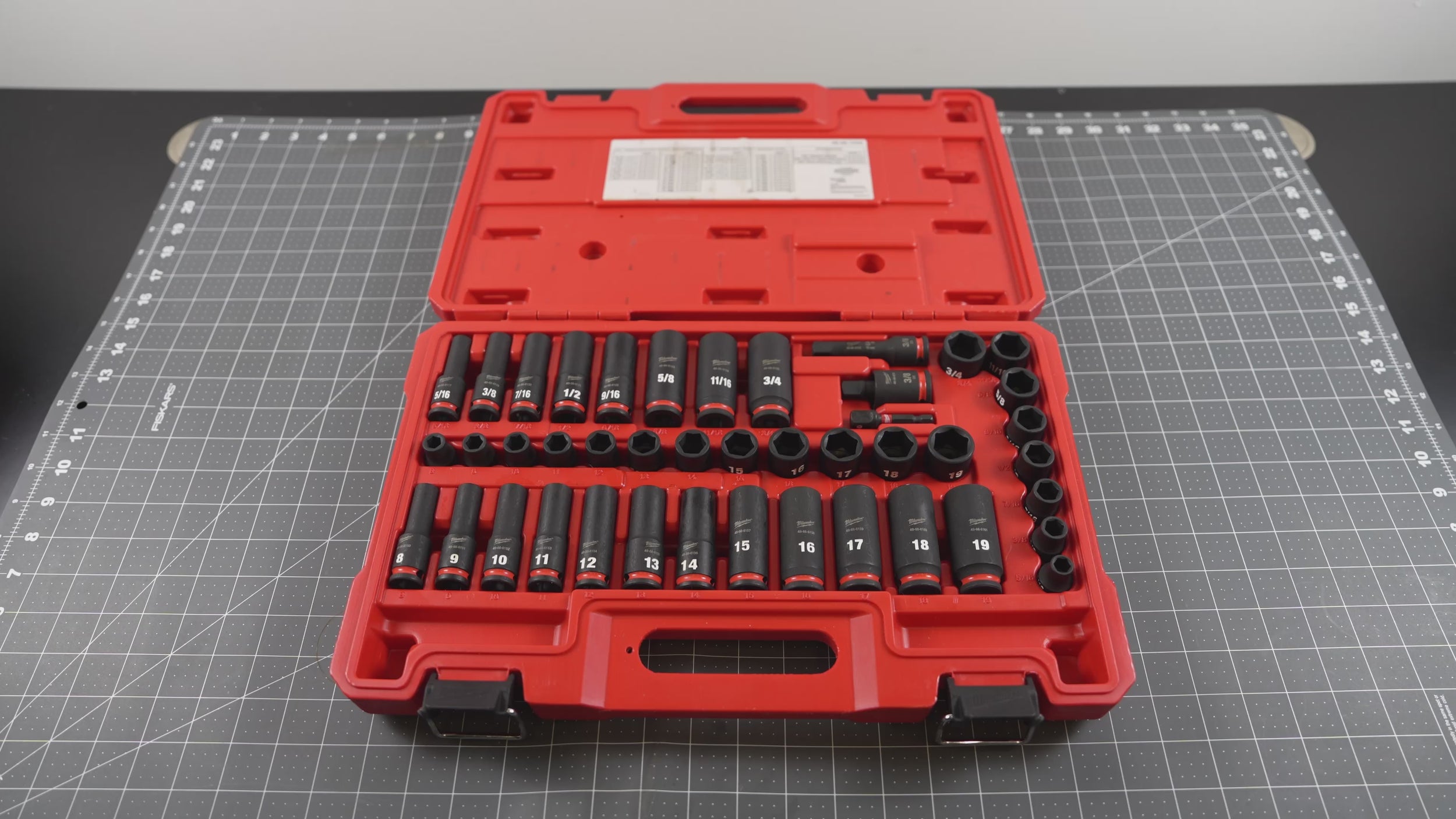Putting the wrenches and sockets kit into the tool box