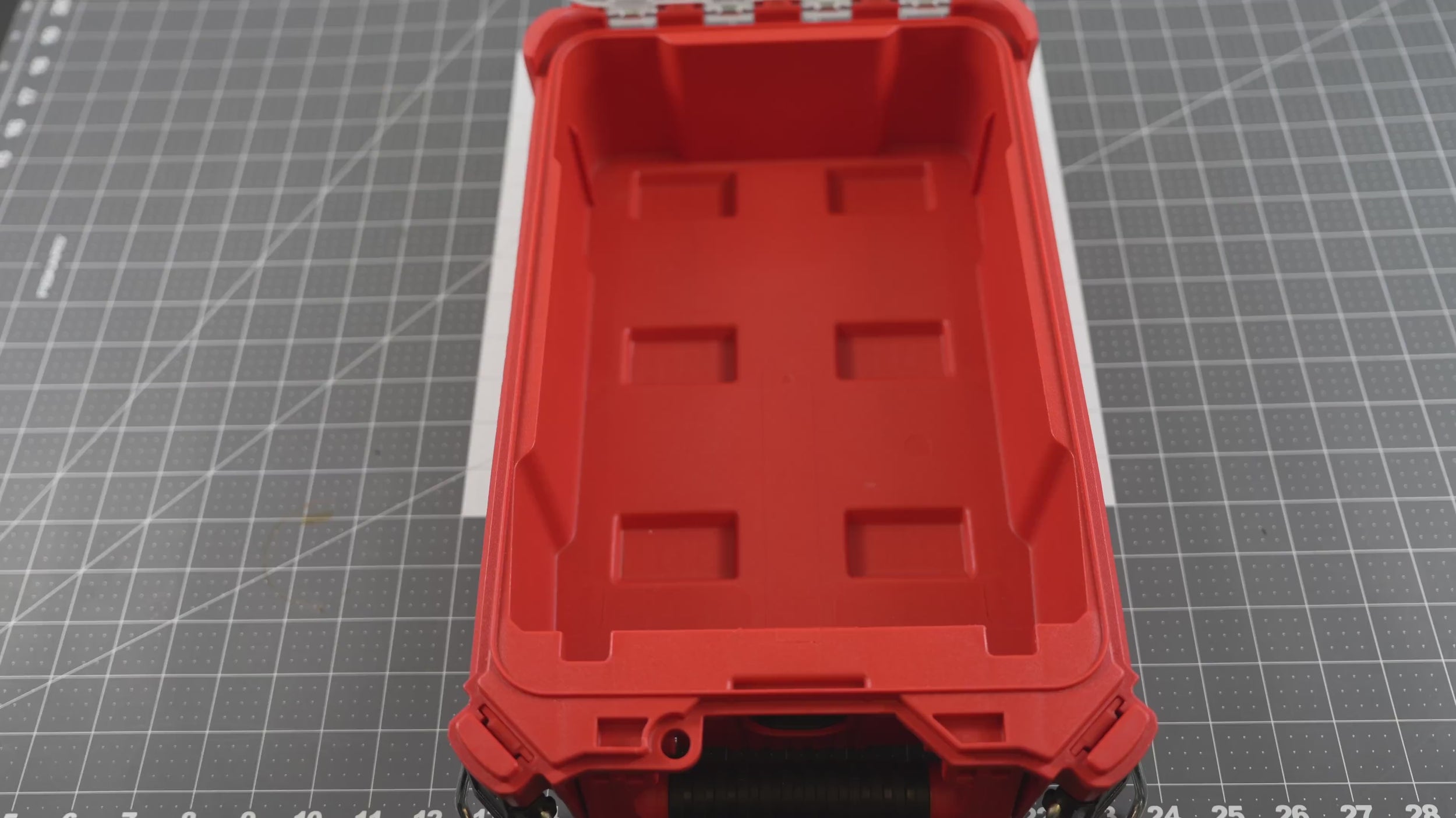 Fitting bins and lids into a PACKOUT organizer