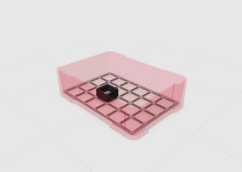 Black 1x1 low bin in the Toolbox Shop designer.