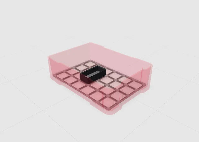 Black 1x2 low bin in the Toolbox Shop designer.