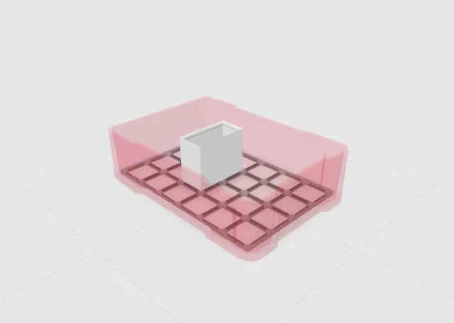 White 1x2 tall bin in the Toolbox Shop designer.