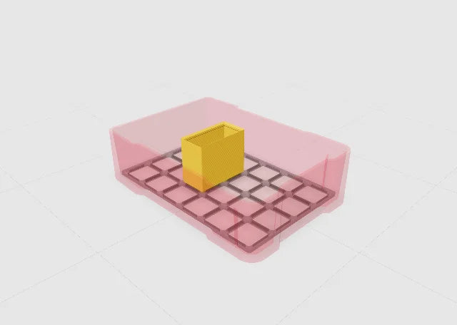 Yellow 1x2 tall bin in the Toolbox Shop designer.