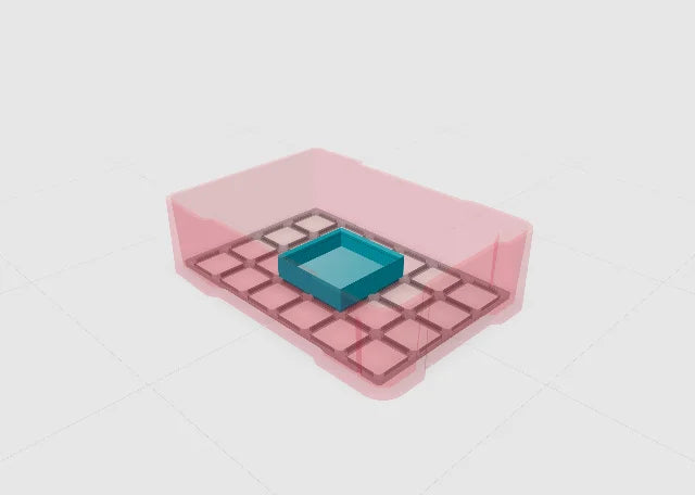 Teal 2x2 low bin in the Toolbox Shop designer.