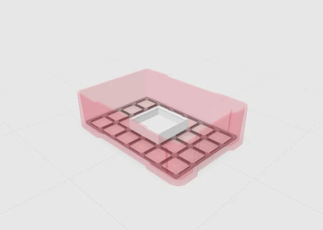 White 2x2 low bin in the Toolbox Shop designer.