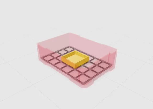 Yellow 2x2 low bin in the Toolbox Shop designer.