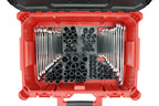 The Wrenches and Sockets Organizer, sold separately, holding wrenches and sockets in the open tool box, seen from above.