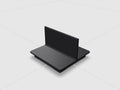 Black low divider with 1 wall, 30 mm tall
