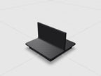 Black low divider with 1 wall, 30 mm tall