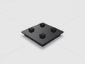 Black 1/4" drive socket holder with 4 pegs